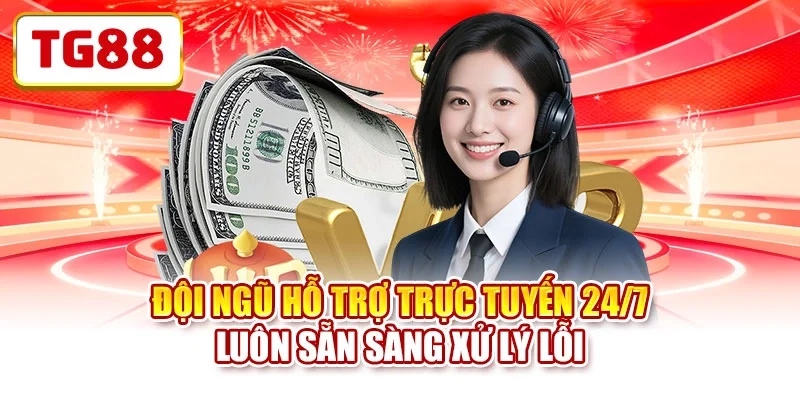 Đội ngũ hỗ trợ trực tuyến 24/7 luôn sẵn sàng xử lý lỗi